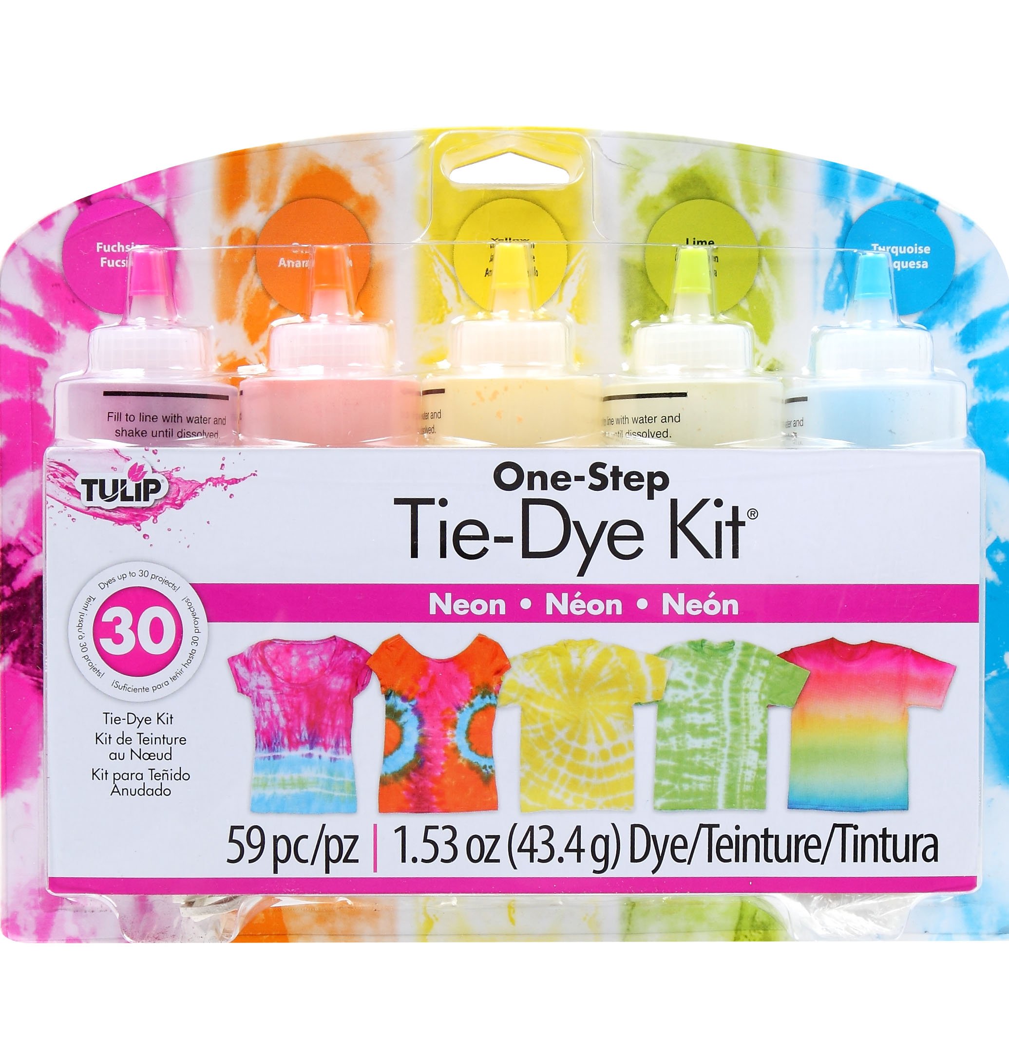 Amazon.com: Tulip One-Step Tie-Dye Kit Neon, Party Activity